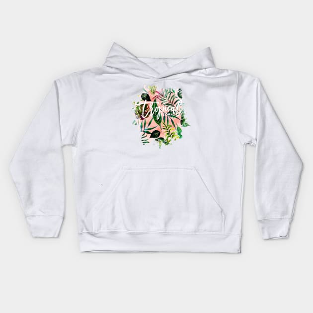 Tropical Flora Kids Hoodie by Uma